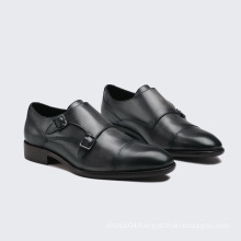 ABINITIO Fashionable Party Wedding Formal Black Leather Office Shoes For Men